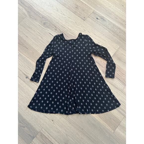 Old Navy Womens Black and White Paisley Long Sleeve Knit Swing Dress Size Large - Picture 5 of 8